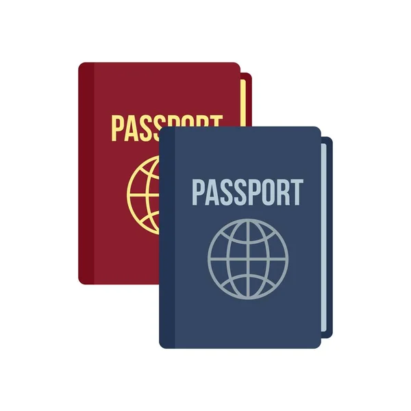Nemzetközi útlevél ikon lapos izolált vektor — Stock Vector