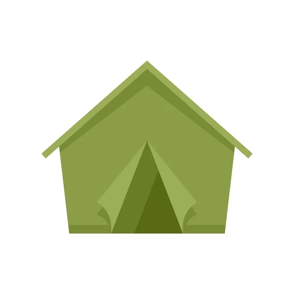 Refugees tent icon flat isolated vector — Vetor de Stock