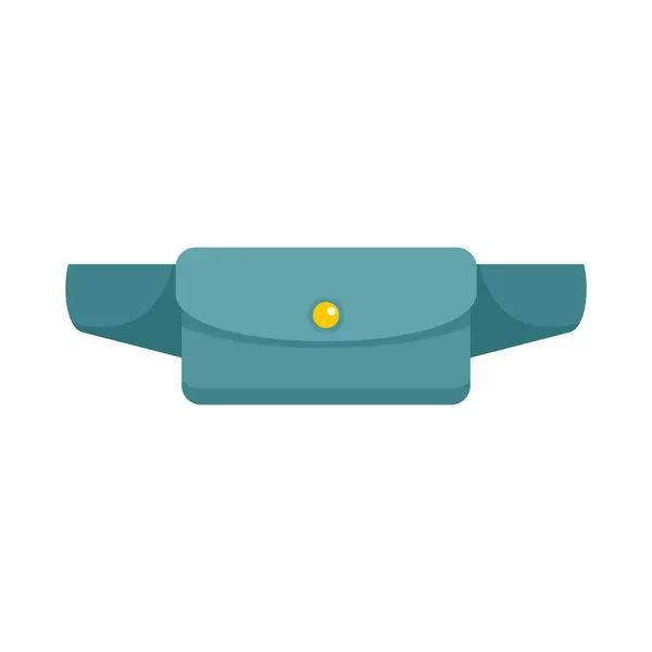 Waist bag accessory icon flat isolated vector — Stockvektor