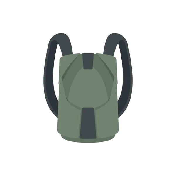 Paracaidismo icono de la mochila plana vector aislado — Vector de stock