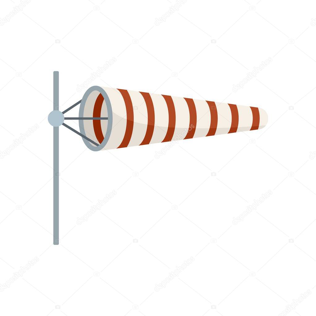 Wind direction flag icon flat isolated vector