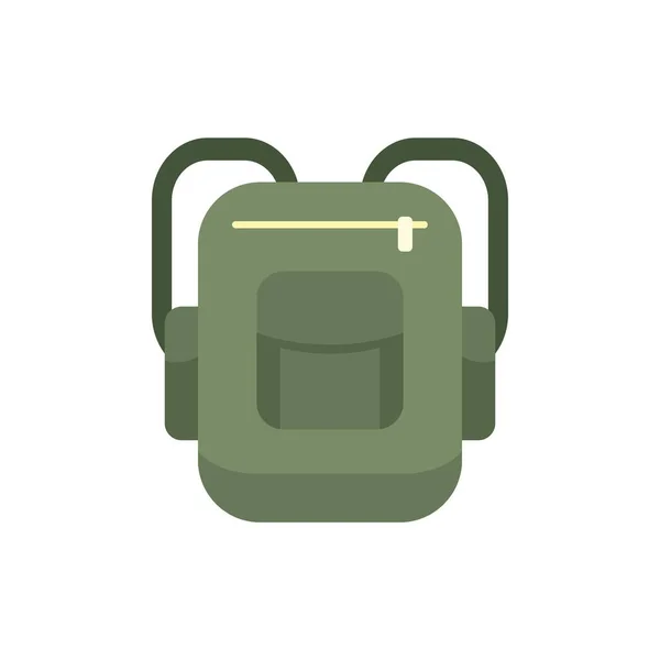 Hitchhiking backpack icon flat isolated vector — ストックベクタ