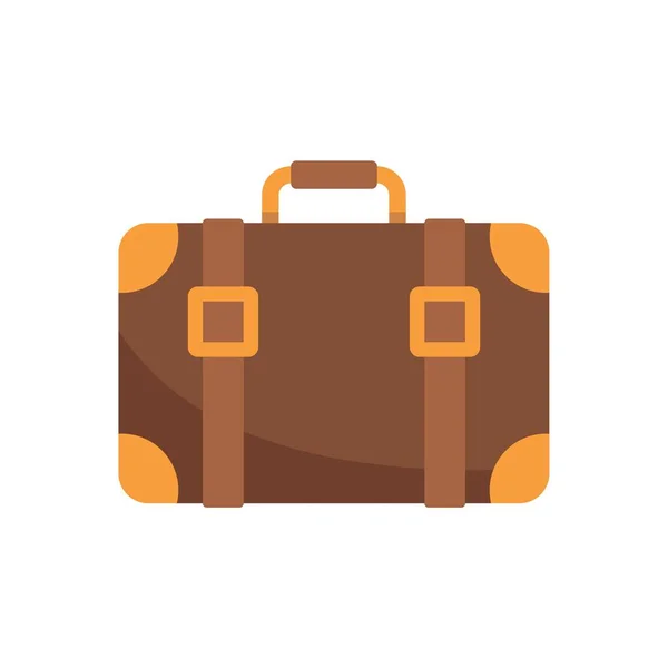Hitchhiking suitcase icon flat isolated vector — Stockvektor