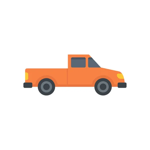 Hitchhiking pickup icon flat isolated vector — 스톡 벡터