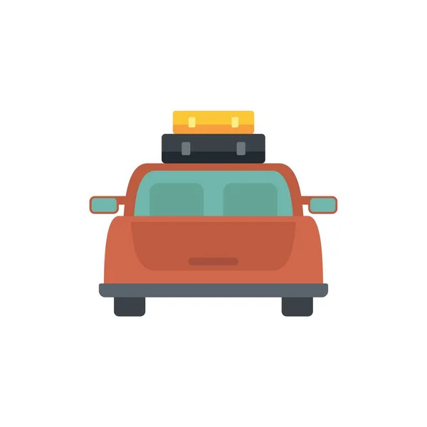 Hitchhiking car sedan icon flat isolated vector — Vetor de Stock