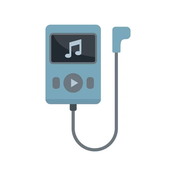 Running music player icon flat isolated vector — Vetor de Stock