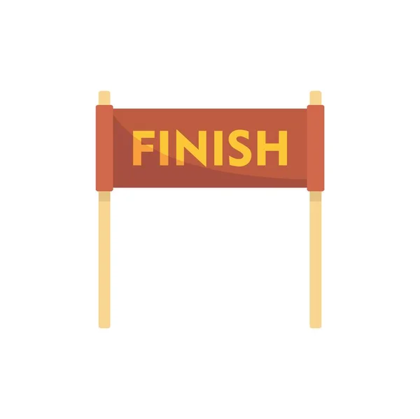 Running finish banner icon flat isolated vector — Stockvector