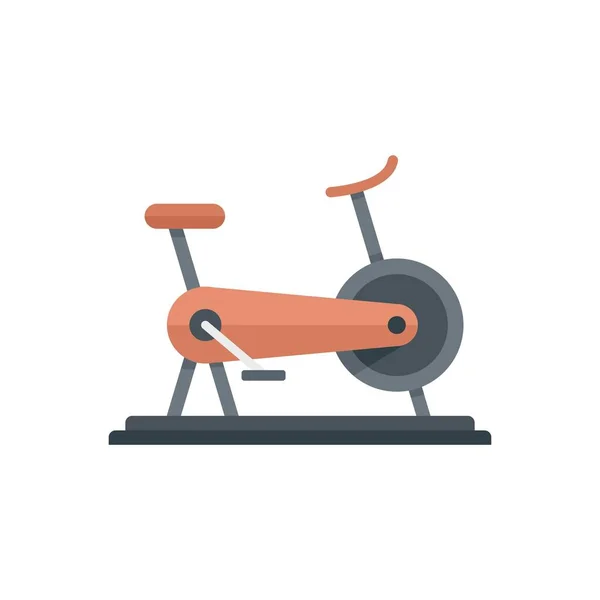 근육 운동 자전거 아이콘 평면외진 벡터 — 스톡 벡터
