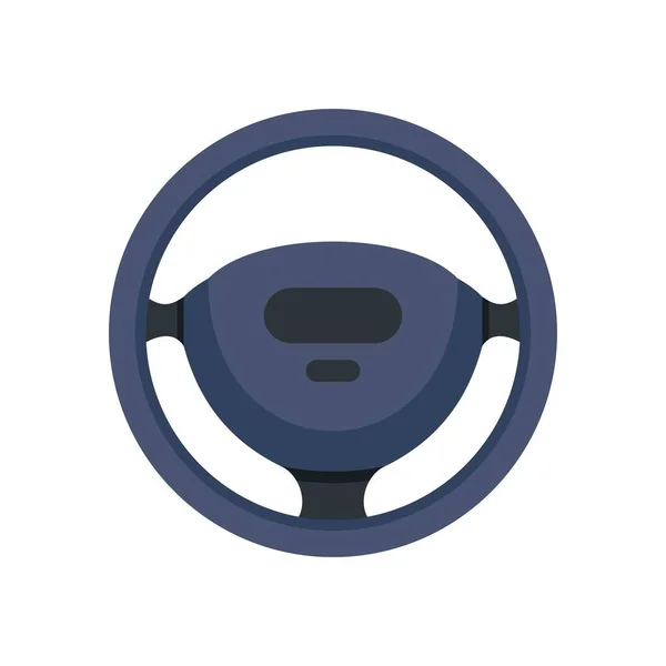 Steering wheel icon flat isolated vector — Vetor de Stock