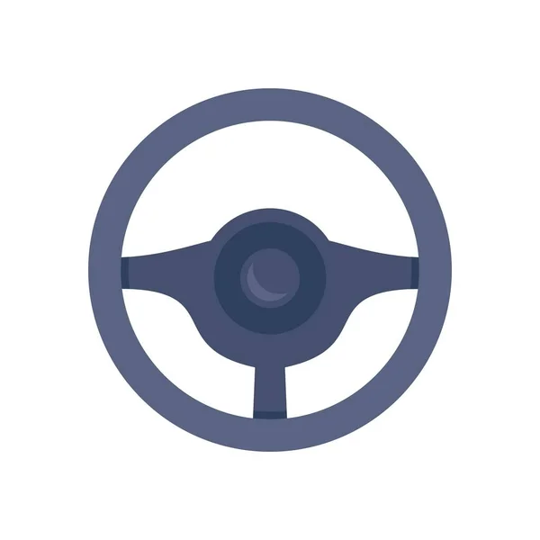 Driver steering wheel icon flat isolated vector — Vetor de Stock