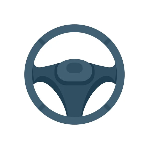 Auto steering wheel icon flat isolated vector — Vettoriale Stock