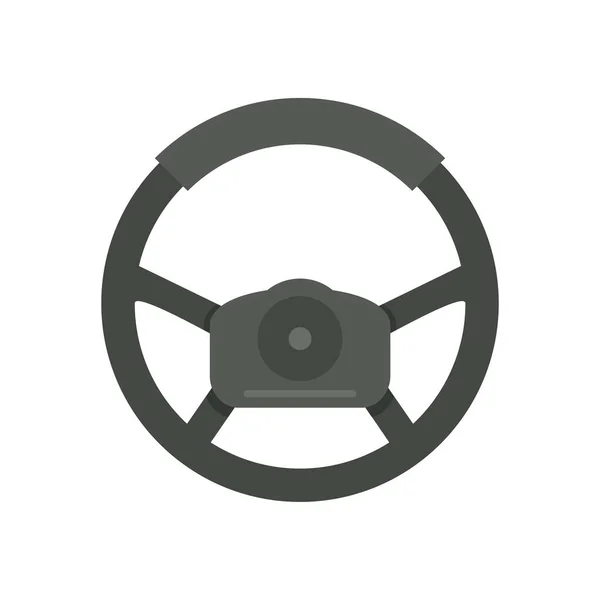 Control steering wheel icon flat isolated vector — Vetor de Stock