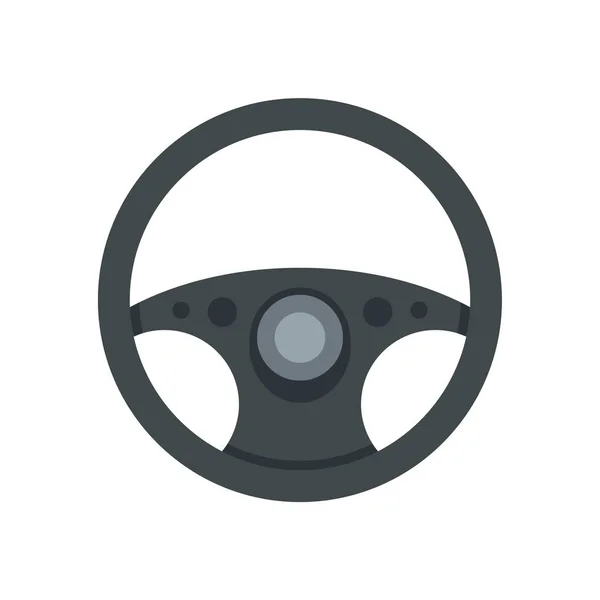 Modern steering wheel icon flat isolated vector — Vetor de Stock