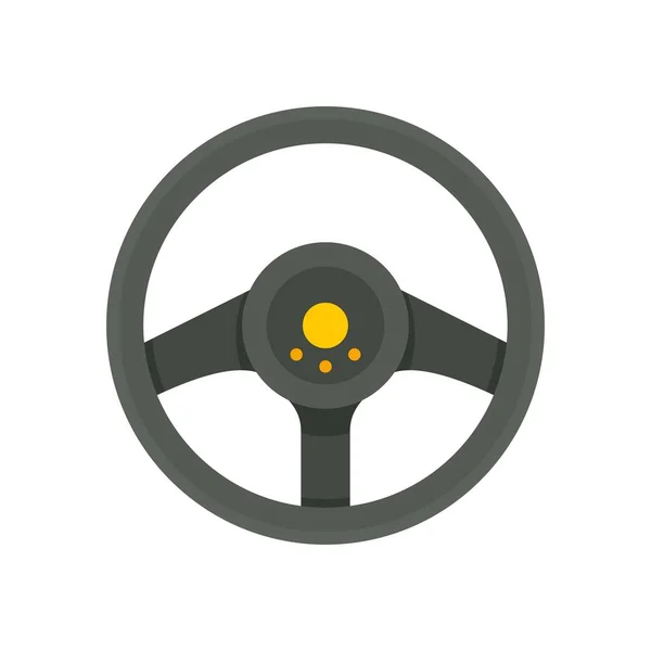 Sport steering wheel icon flat isolated vector — Stok Vektör