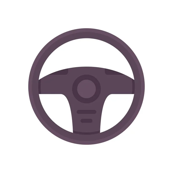 Shape steering wheel icon flat isolated vector — Image vectorielle