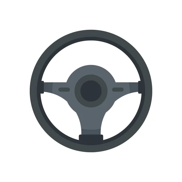 Circle steering wheel icon flat isolated vector — Stok Vektör