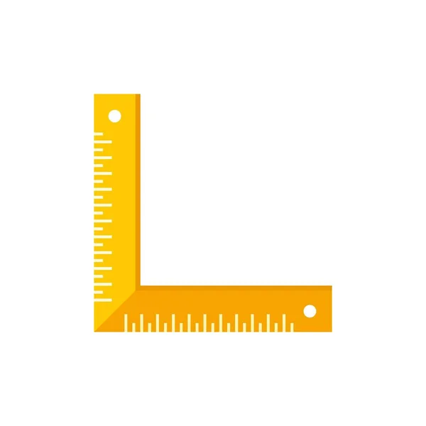 Carpenter angle ruler icon flat isolated vector — Stock Vector