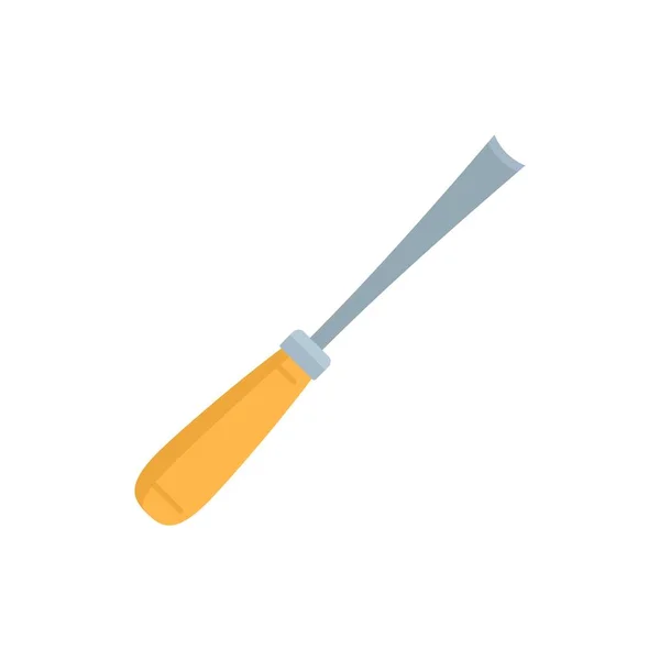 Round chisel icon flat isolated vector — Stock vektor