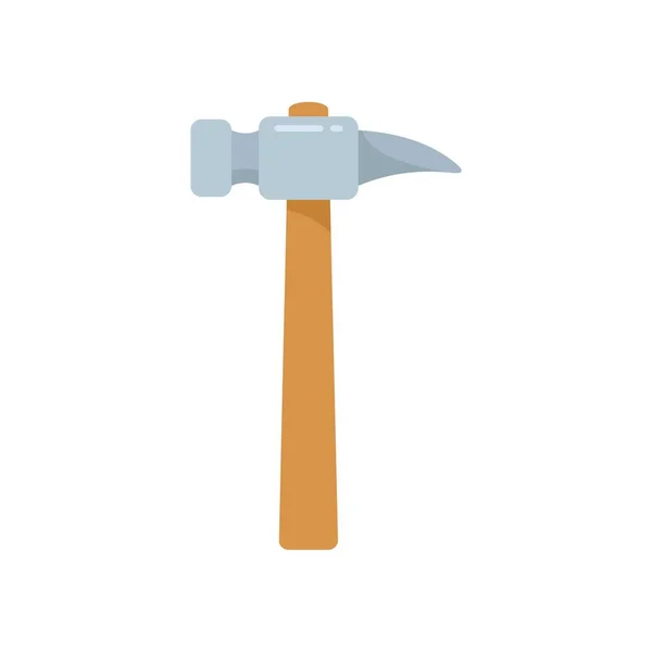 Home hammer icon flat isolated vector — Archivo Imágenes Vectoriales