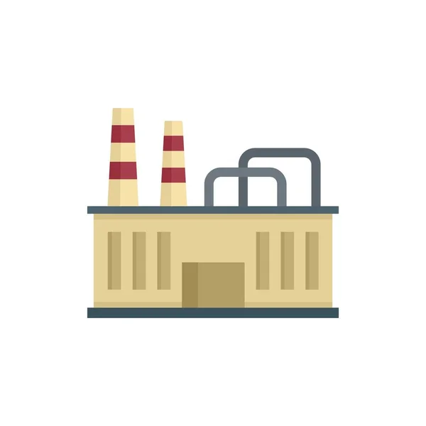 Textile production factory icon flat isolated vector —  Vetores de Stock