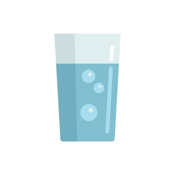 Digestión icono de vidrio de agua plana aislado vector — Vector de stock