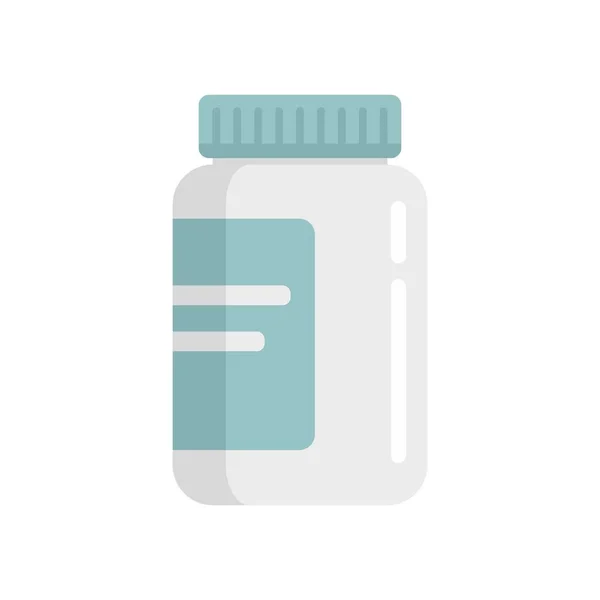 Digestion capsule jar icon flat isolated vector — Vector de stock
