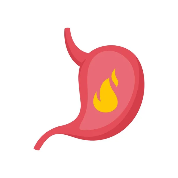 Fire stomach icon flat isolated vector — Vettoriale Stock