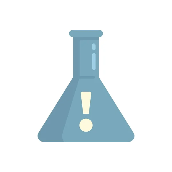 Chemical flask icon flat isolated vector — Διανυσματικό Αρχείο