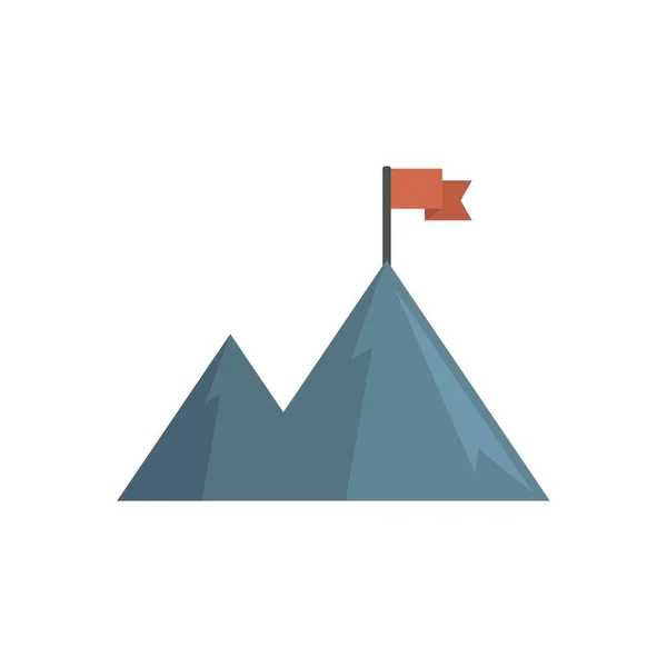 Mountain target icon flat isolated vector — Stok Vektör