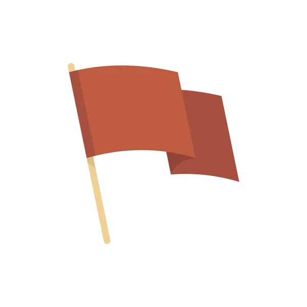 Red flag icon flat isolated vector — Vetor de Stock