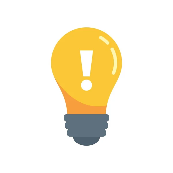 Light bulb idea icon flat isolated vector — 스톡 벡터