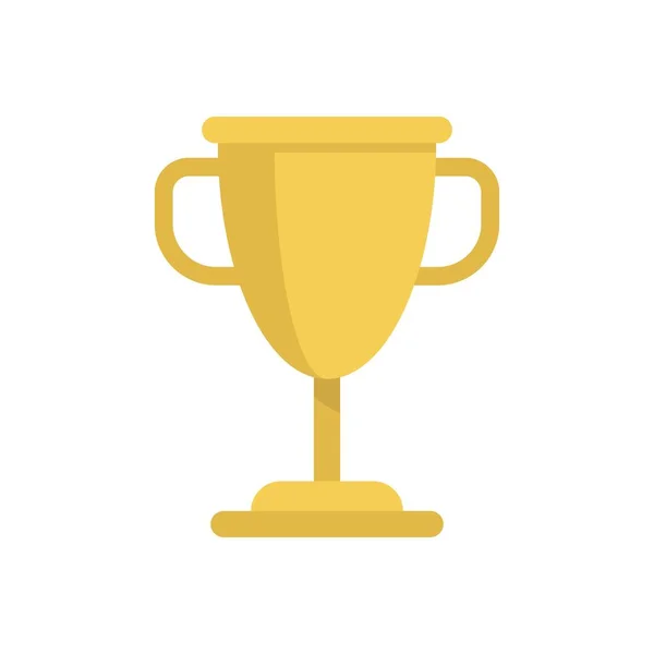 Golden cup icon flat isolated vector — Stok Vektör