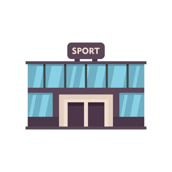 Sport gym building icon flat isolated vector — Stockový vektor