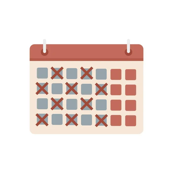 Personal trainer calendar icon flat isolated vector — Vetor de Stock