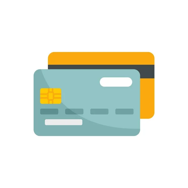 Bank card personal information icon flat isolated vector — Vettoriale Stock