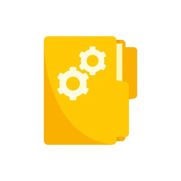 Software folder icon flat isolated vector — стоковый вектор