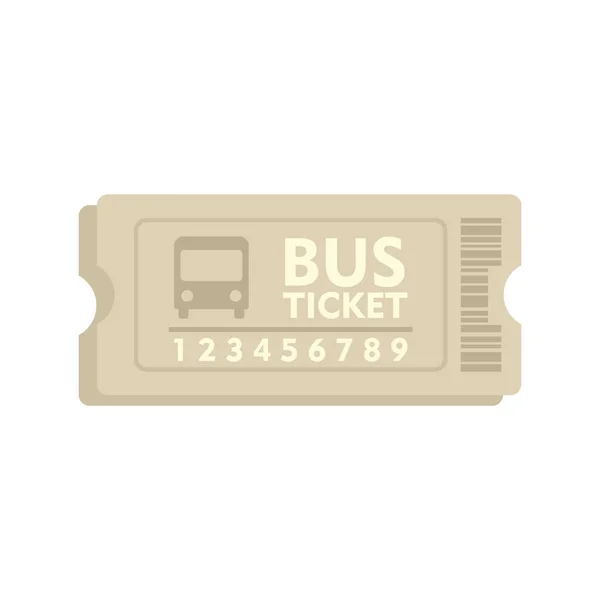 Carton bus ticket icon flat isolated vector — Vector de stock