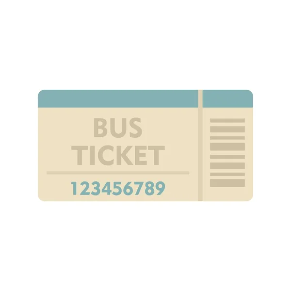 Paper bus ticket icon flat isolated vector — Vettoriale Stock