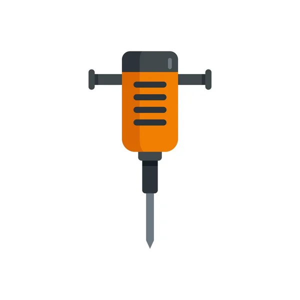 Hammer drill icon flat isolated vector — стоковый вектор