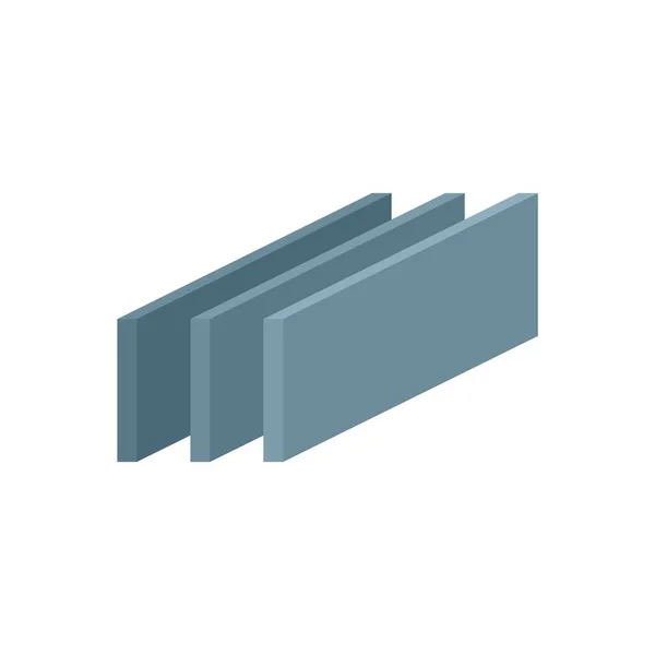 Metallurgy bars icon flat isolated vector —  Vetores de Stock