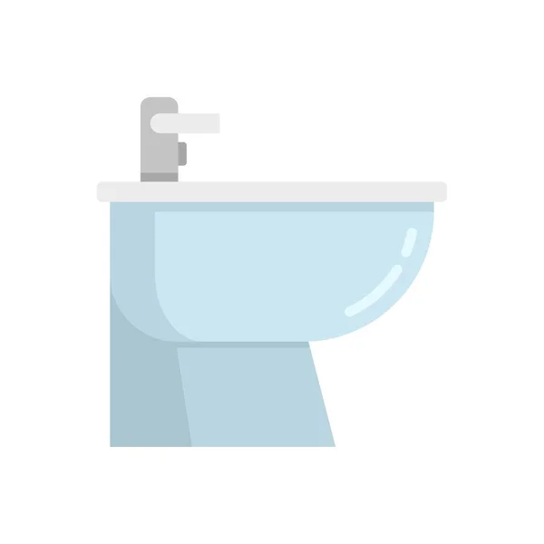 Bath bidet icon flat isolated vector — Stockvektor