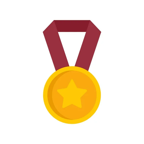 Attestation medal icon flat isolated vector — Stock vektor