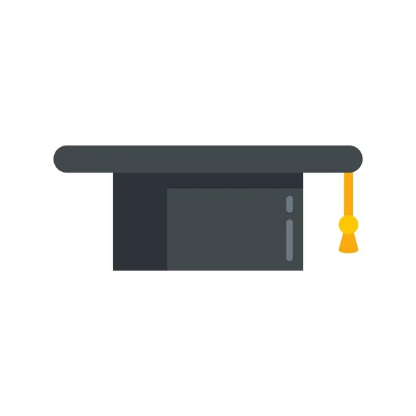 Attestation graduation hat icon flat isolated vector — Image vectorielle