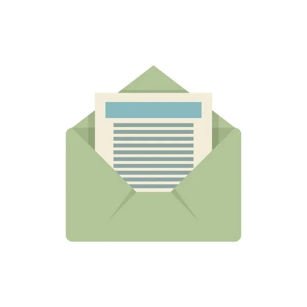 Document email icon flat isolated vector — стоковый вектор