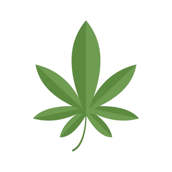 Marijuana leaf icon flat isolated vector — 图库矢量图片