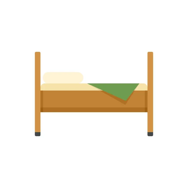 Cama de dormir icono plano aislado vector — Vector de stock