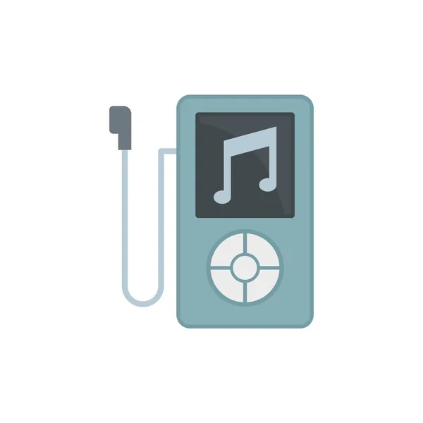 Music player icon flat isolated vector — Archivo Imágenes Vectoriales