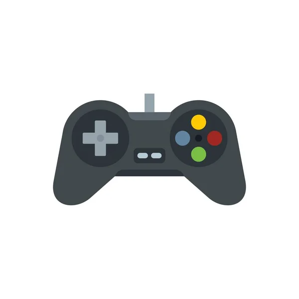 Jeu vidéo joystick icône plat isolé vecteur — Image vectorielle