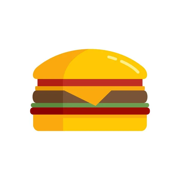 Eco burger icon flat isolated vector — ストックベクタ
