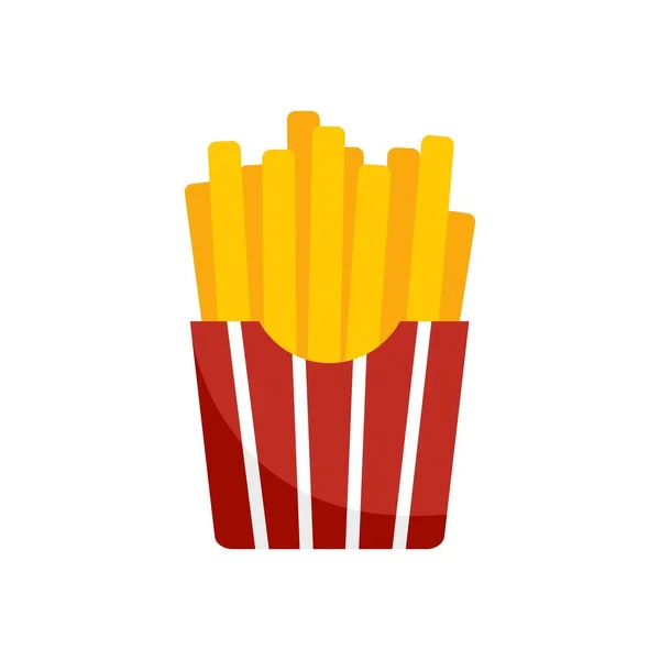 French fries box icon flat isolated vector — Image vectorielle